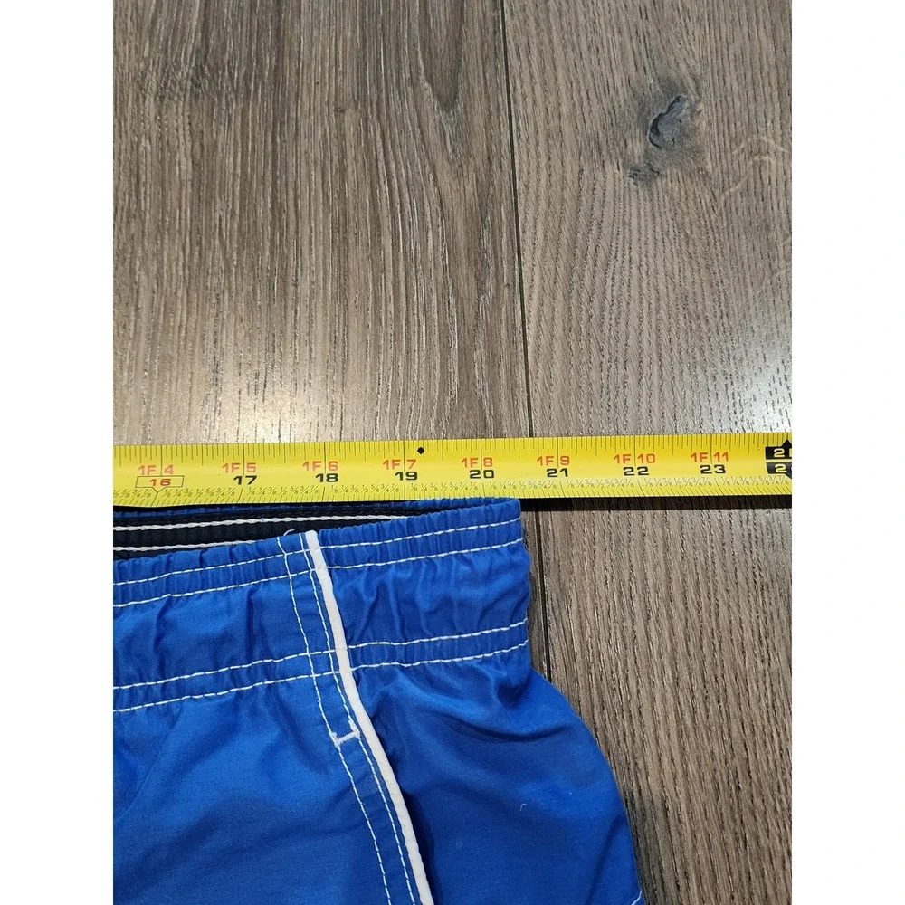 Speedo Vintage 90s Blue Swim Trunks Men's Large Cargo Pocket Board Shorts w/mesh